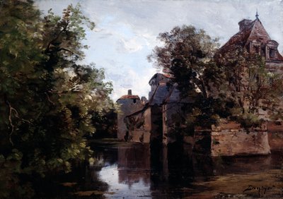 Utsikt over et slott bygget under Louis XIII, Saint Loup, 1882 av Emmanuel Lansyer