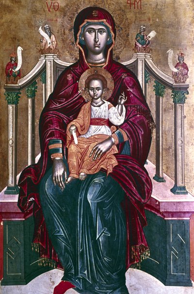 Jomfru og barneikon, 1664 av Emmanuel Tzanes