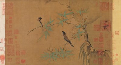 Finker og bambus, tidlig 1100-tall. av Emperor Huizong