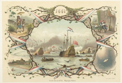 Reisen til Chatham og erobringen av Royal Charles, 1667 av Emrik and Binger