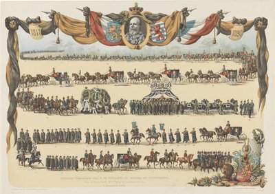 Høytidelig begravelse av H.M. Willem III, konge av Nederland (...) 4. desember 1890 (tittel på objekt) av Emrik and Binger