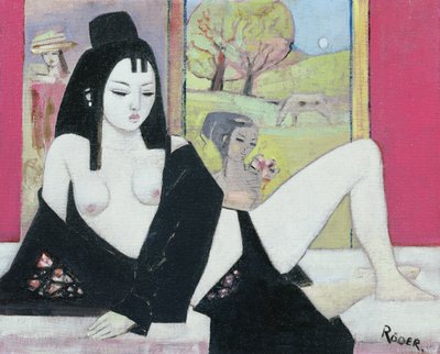 Black Kimono, 2008 (olje om bord) av Endre Roder