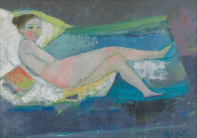 Den unge modellen (olje på lerret) av Endre Roder