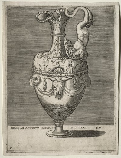 Ewer utsmykket med delfiner, 1543. av Enea Vico