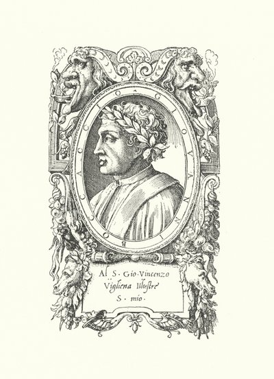 Giovanni Boccaccio , italiensk poet, romanforfatter og humanist av Enea Vico