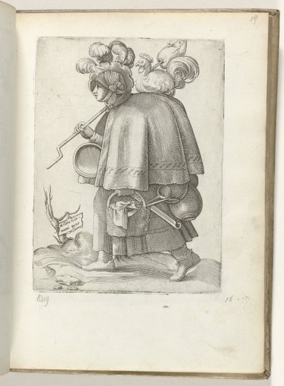 Tysk soldats kone (tittel på objekt) German soldatenvrouw, kledd i henhold til modus av ca. 1550 Holdningen til de forskjellige nasjonene i vår tid av Enea Vico