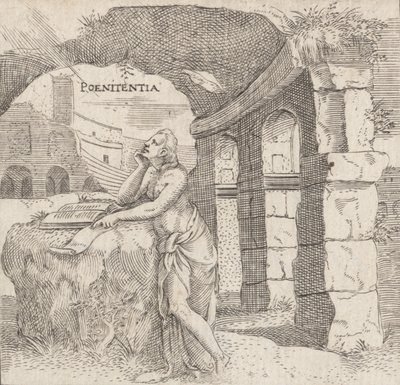 Botsløshet Penitens, ca. 1545-50. av Enea Vico
