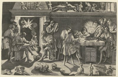 Akademiet til Baccio Bandinelli Academie van beeldhouwer Baccio Bandinelli av Enea Vico
