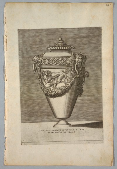 Vase (plate 1 i en serie) av Enea Vico