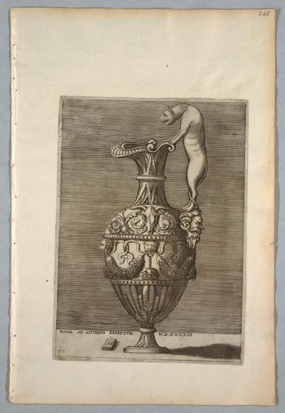 Vase (plate 6 i en serie) av Enea Vico