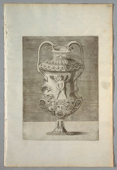 Vase (plate 9 i en serie) av Enea Vico