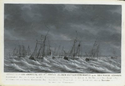 Den bataviske flåten utenfor Veere, 1800 av Engel Hoogerheyden
