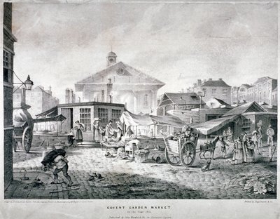 Covent Garden Market, Westminster, London, 1815 av Engelmann and Company