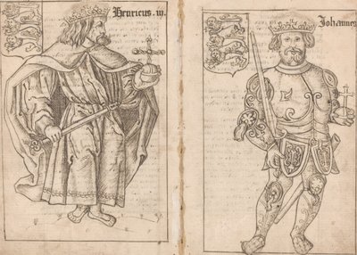 Kong John [høyre side] av English 16th Century