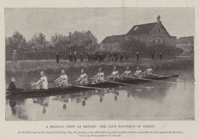 Et belgisk mannskap på Henley, Club Nautique i Ghent av English Photographer