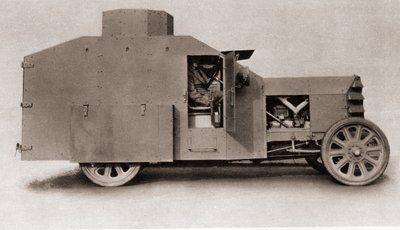 En britisk panserbil under første verdenskrig, fra The Illustrated War News, 1915 av English Photographer
