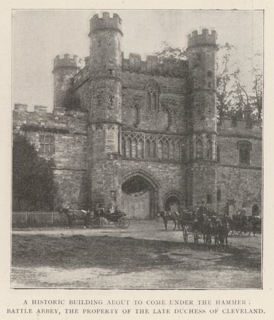 En historisk bygning i ferd med å komme under Hammer, Battle Abbey, eiendommen til avdøde hertuginne av Cleveland av English Photographer