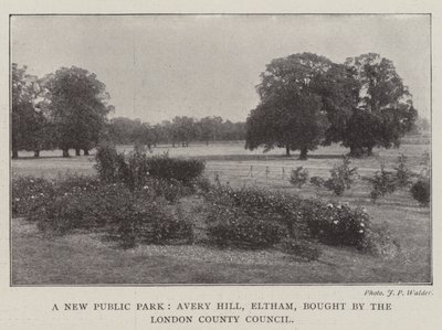 A New Public Park, Avery Hill, Eltham, kjøpt av London County Council av English Photographer