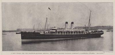 Et nytt fartøy for Harwich-Antwerp Service, Great Eastern Railway Companys Passenger Steamer Brussel av English Photographer