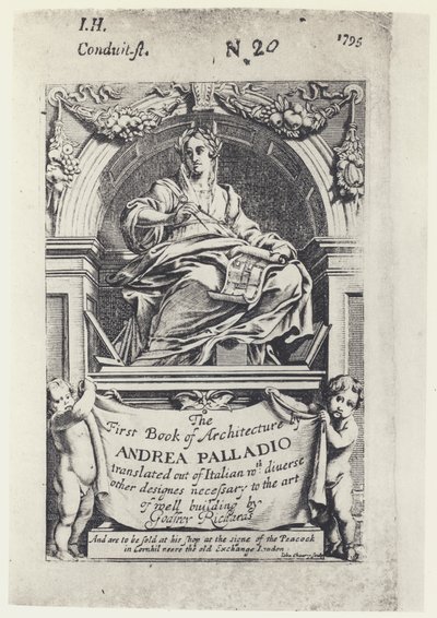 A Palladio, The First Book of Architecture, Tr G Richards 1668 (s/hvitt-bilde) av English Photographer