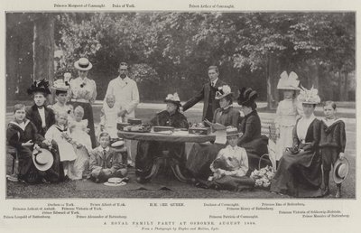 En kongelig familiefest i Osborne, august 1898 av English Photographer