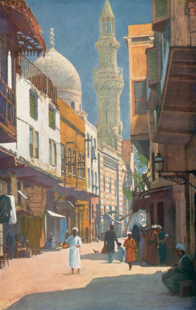 En gate i Kairo, Egypt (fargefoto) av English Photographer