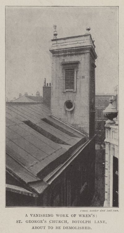 A Vanishing Work of Wrens, St Georges Church, Botolph Lane, i ferd med å bli revet av English Photographer