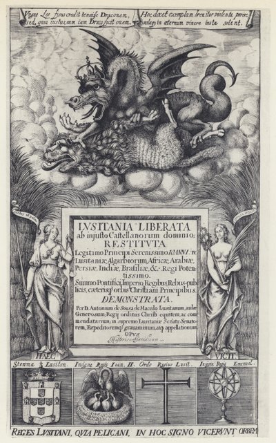 A de Sousa de Macedo, Lusitania liberata, R Heron 1645 (s/hvitt-bilde) av English Photographer