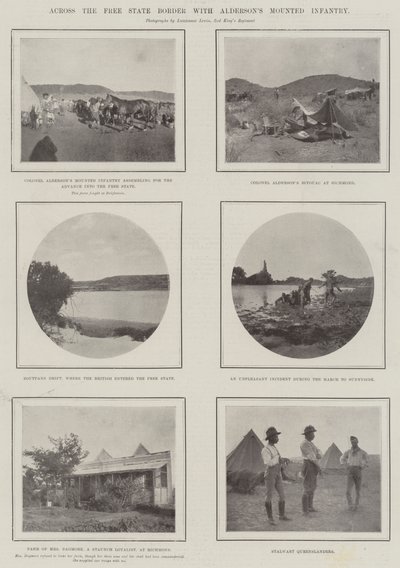 Over Free State-grensen med Aldersons montert infanteri av English Photographer