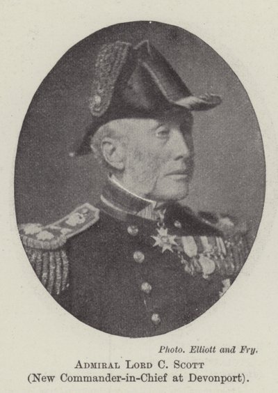 Admiral Lord C Scott, ny øverstkommanderende ved Devonport av English Photographer