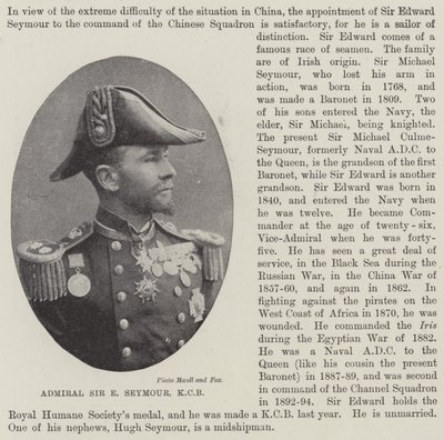 Admiral Sir E Seymour, KCB av English Photographer