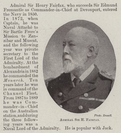 Admiral Sir H Fairfax av English Photographer