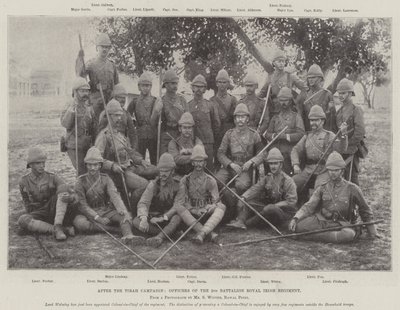 Etter Tirah-kampanjen, offiserer fra 2. bataljon Royal Irish Regiment av English Photographer