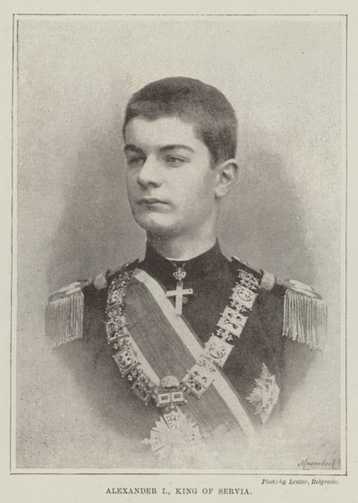 Alexander I, konge av Servia av English Photographer