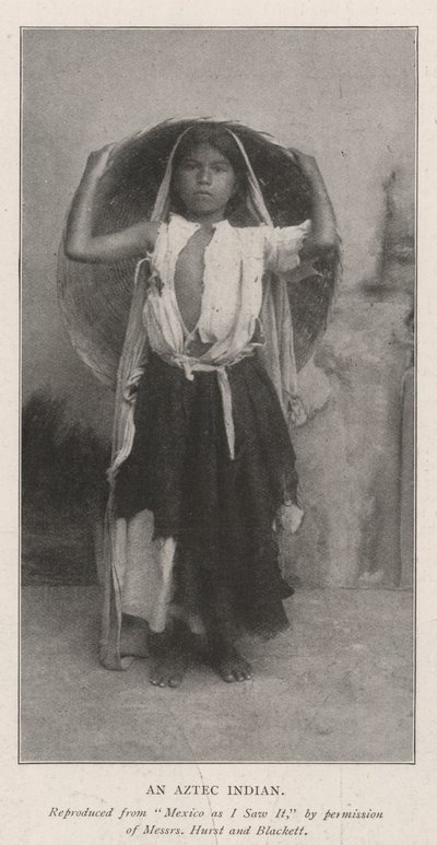 En aztekisk indianer av English Photographer