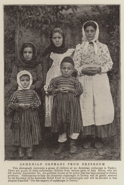 Armenske foreldreløse barn fra Erzeroum av English Photographer
