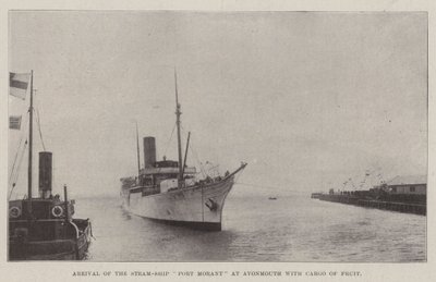 Ankomst av Steam-Ship Port Morant til Avonmouth med last av frukt av English Photographer