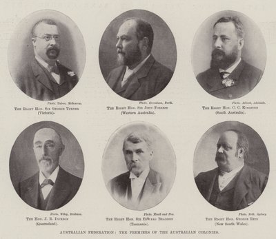 Australian Federation, Premiers of the Australian Colonies av English Photographer