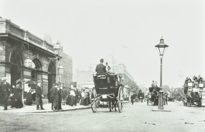Baker Street Station, Marylebone Road, Westminster LB: ser østover ved Baker Street, 1895 av English Photographer