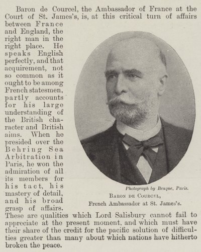 Baron de Courcel, fransk ambassadør ved St James