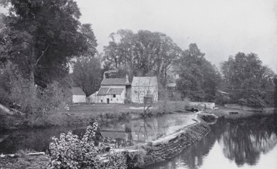 Bathampton, the Weir (s/hvitt bilde) av English Photographer