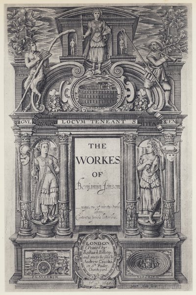 Ben Jonson, The Workes, Workes, W Stansby 1616 (s/hvitt-bilde) av English Photographer