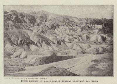 Boraksforekomster i Monte Blanco, Funeral Mountains, California av English Photographer