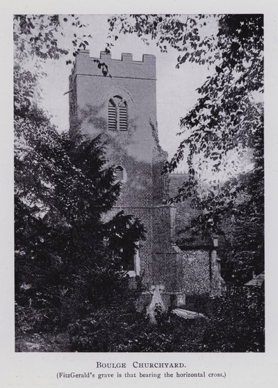 Boulge Churchyard (s/hvitt bilde) av English Photographer