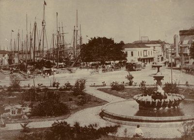 Bridgetown Harbour, rundt 1900 av English Photographer
