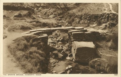 Bronte Bridge, Haworth Moor, Yorkshire (s/hvitt bilde) av English Photographer