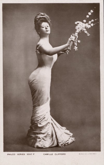 Camille Clifford, den originale Gibson Girl (s/hv-bilde) av English Photographer