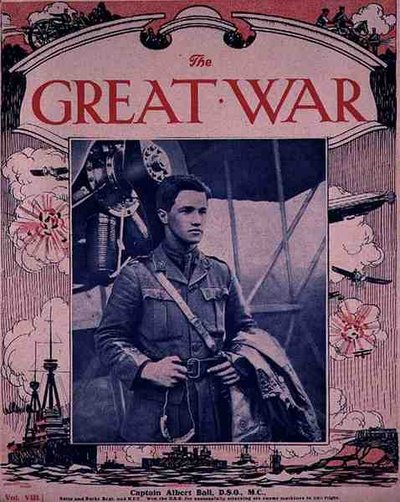 Kaptein Albert Ball (1896-1917) D.S.O, M.C., forside av 