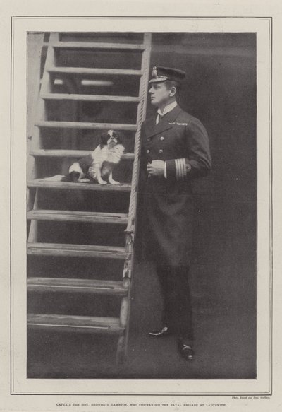 Kaptein den ærede Hedworth Lambton, som befalte marinebrigaden ved Ladysmith av English Photographer