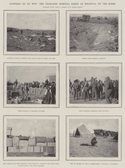 Fanget av De Wet, Yeomanry Hospital tatt ved Roodeval av boerne av English Photographer